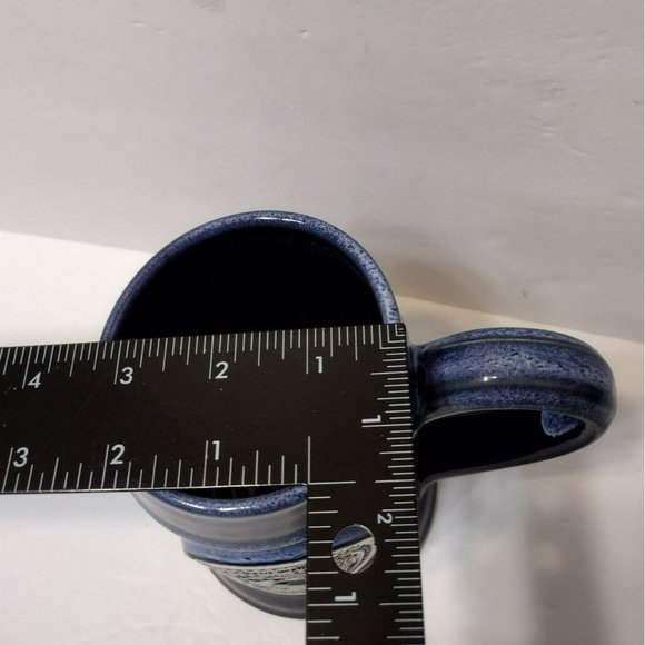 September Fest Grey Fox Pottery USA 20oz Beer Mug Handmade Blue Stein Festival - Picture 7 of 7